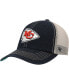 Фото #2 товара Men's Black, Natural Kansas City Chiefs Trawler Trucker Clean Up Snapback Hat