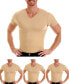 ფოტო #2 პროდუქტის Men's Big & Tall Insta Slim 3 Pack Compression Short Sleeve V-Neck T-Shirts