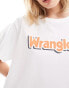 Wrangler girlfriend logo tee in white