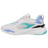 Фото #3 товара Puma RsFast Pop Womens Blue, White Sneakers Casual Shoes 375135-01