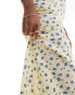 Фото #5 товара Wednesday's Girl chintzy floral midaxi skirt in yellow