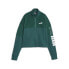 Фото #1 товара Puma Power Colorblock High Neck Crew Winterized Sweatshirt Womens Green 6760274