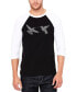 Фото #1 товара Men's Hummingbirds Raglan Baseball Word Art T-shirt