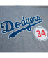 Men's Fernando Valenzuela Heather Gray Los Angeles Dodgers Retired Number T-shirt