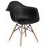 Фото #4 товара Alonza Series Black Plastic Chair With Wood Base