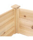 Wooden Fir Square Raised Garden Bed - 48 in - Natural
