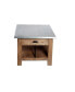 Фото #4 товара Millwork Wood and Zinc Metal Coffee Table with Shelf