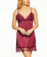 Women's Constance Ultra Soft Stretch Satin and Lace Chemise Lingerie