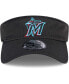 Фото #3 товара Men's Black Miami Marlins Gameday Team Adjustable Visor