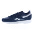 Фото #5 товара Reebok Classic Leather Mens Blue Suede Lace Up Lifestyle Sneakers Shoes