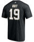 Фото #4 товара Men's Ryan Whitney Black Pittsburgh Penguins Authentic Stack Retired Player Nickname Number T-shirt