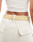 Mango lasercut belt in beige