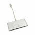 Фото #1 товара USB-разветвитель C CoolBox COO-HUC3U3PD Алюминий Белый