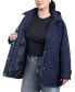 Фото #4 товара Women's Plus Size Quilted Hooded Anorak Coat