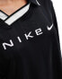 Nike NSW Collection Jacquard long sleeve jersey top in black