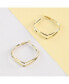 Фото #2 товара Women's Gold Sleek Hoop Earrings