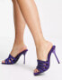 Topshop Summer embellished heeled mules in purple