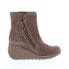 Fly London Nela NELA407FLY-004 Womens Brown Suede Zipper Casual Dress Boots