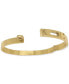 ფოტო #2 პროდუქტის 14k Gold-Plated Lock Closure Bangle Bracelet