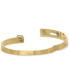 14k Gold-Plated Lock Closure Bangle Bracelet