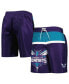 ფოტო #2 პროდუქტის Men's Purple Charlotte Hornets Sea Wind Swim Trunks