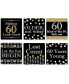 Фото #1 товара Adult 60th Birthday - Gold - Funny Party Decorations - Drink Coasters - Set of 6