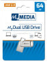 Фото #3 товара Verbatim MyDual - 64 GB - USB Type-A / USB Type-C - 2.0 - Swivel - Silver