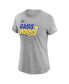 ფოტო #3 პროდუქტის Women's Heathered Gray Los Angeles Rams Super Bowl LVI Champions Confetti T-shirt