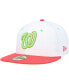 Фото #3 товара Men's White, Coral Washington Nationals Robert F. Kennedy Memorial Stadium Strawberry Lolli 59FIFTY Fitted Hat