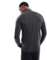 Фото #4 товара Selected Homme zip up knitted jumper in dark grey melange