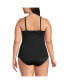 Фото #3 товара Plus Size Chlorine Resistant Smoothing Control Mesh High Neck Tankini Swimsuit Top