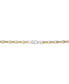 Фото #4 товара Men's Two-Tone Link 22" Chain Necklace in 18k Gold-Plated Sterling Silver & White Rhodium