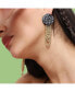 ფოტო #3 პროდუქტის Women's Black Chain Drop Earrings