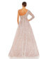 ფოტო #2 პროდუქტის Women's Embroidered One Shoulder Bodice Ballgown