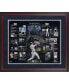Фото #1 товара Derek Jeter New York Yankees Framed 20'' x 24'' Career Timeline Collage with a Capsule of Game-Used Dirt - Version 3 - Limited Edition of 500