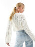 Фото #3 товара ASOS DESIGN boucle jumper in open stitch in cream