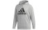 Фото #1 товара adidas Logo字母印花运动连帽套头卫衣 男款 灰色 / Кофта Adidas Logo Hoodie DN1417