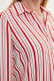 Фото #3 товара Туника женская DeFacto с длинными рукавами, полосатая красная