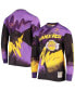 Men's Purple Los Angeles Lakers Hardwood Classics Hyper Hoops Moto Sublimated Long Sleeve T-shirt Фиолетовый, 2XL - фото #2