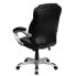 Фото #2 товара High Back Black Leather Contemporary Executive Swivel Chair With Arms