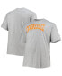 Фото #1 товара Men's Heathered Gray Tennessee Volunteers Big and Tall Arch Team Logo T-shirt