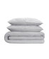 Simply Clean Antimicrobial Pleated Full and Queen Duvet Set,3 Piece