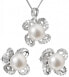 Luxury silver set with genuine pearls Pavon 29016.1