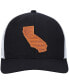 Men's Black California Leather Patch Trucker Snapback Hat