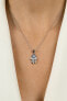 Фото #2 товара Modern silver pendant with zircons Hamsa PT79W