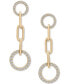 ფოტო #1 პროდუქტის Diamond Circle Link Drop Earrings (1/2 ct. t.w.) in 14k Gold, Created for Macy's