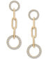 Фото #1 товара Diamond Circle Link Drop Earrings (1/2 ct. t.w.) in 14k Gold, Created for Macy's