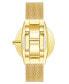 ფოტო #1 პროდუქტის Women's Quartz Gold-Tone Stainless Steel Mesh Band Watch, 40mm