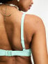 Фото #3 товара Peek & Beau Fuller Bust Exclusive crinkle triangle bikini top in mint