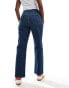 Фото #3 товара Abercrombie & Fitch Curve Love vintage straight high rise jean in dark blue